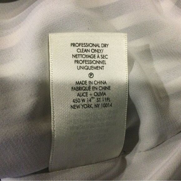 ALICE + OLIVIA Alba Crossover Striped Tie-Waist Silk Blouse - Picture 9 of 11